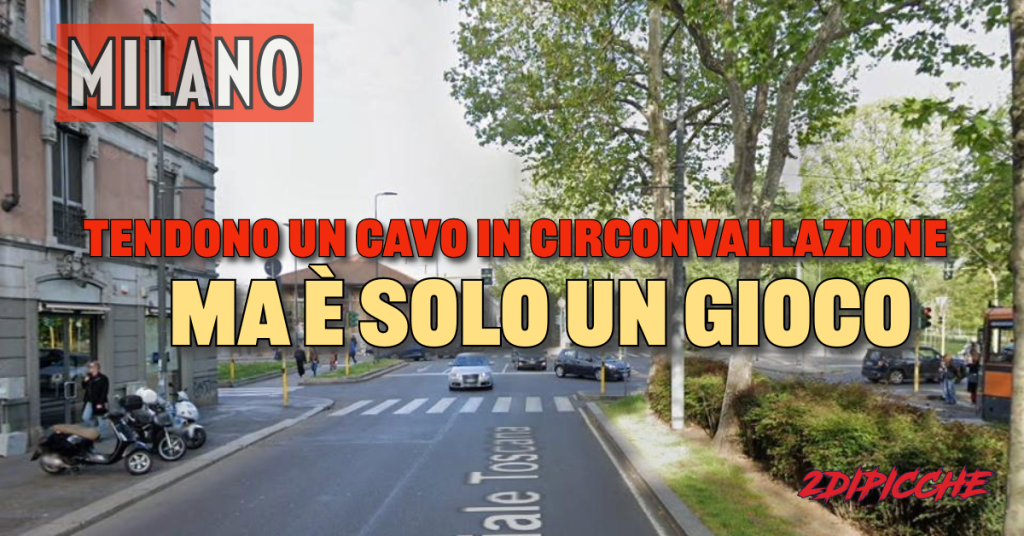 Milano: tendono un cavo in circonvallazione, ma è solo un gioco