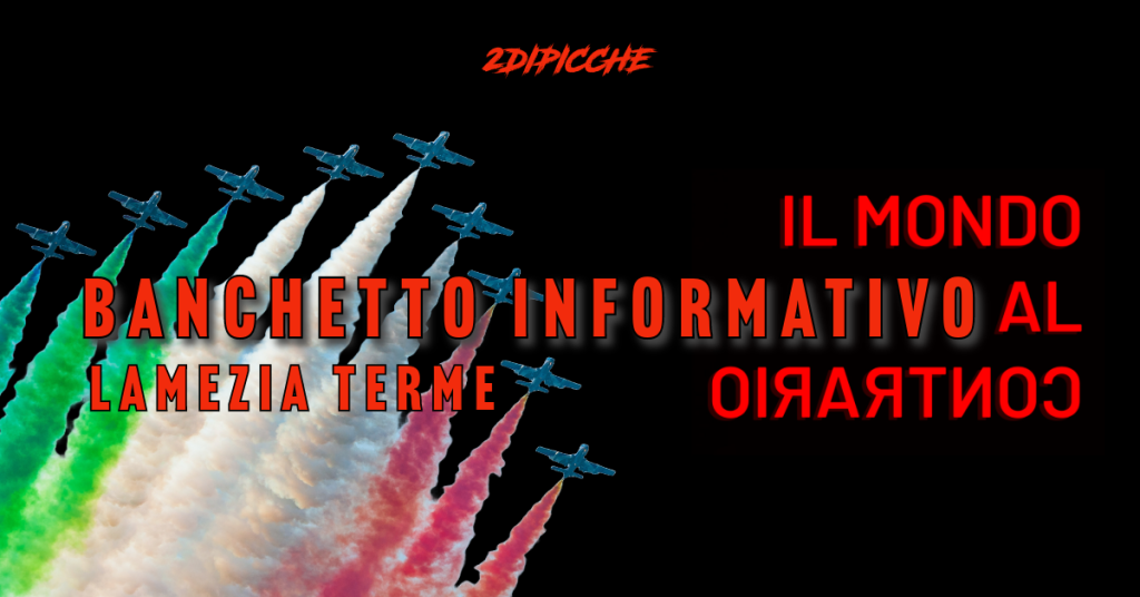 Banchetto informativo del comitato "Il Mondo al Contrario" a Lamezia Terme