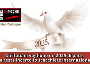 Gli italiani vogliono un 2025 di pace, ma resta incerto lo scacchiere internazionale