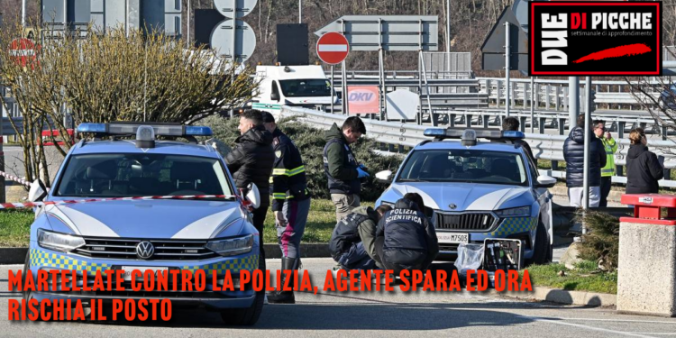 Martellate contro la polizia, agente spara ed ora rischia il posto