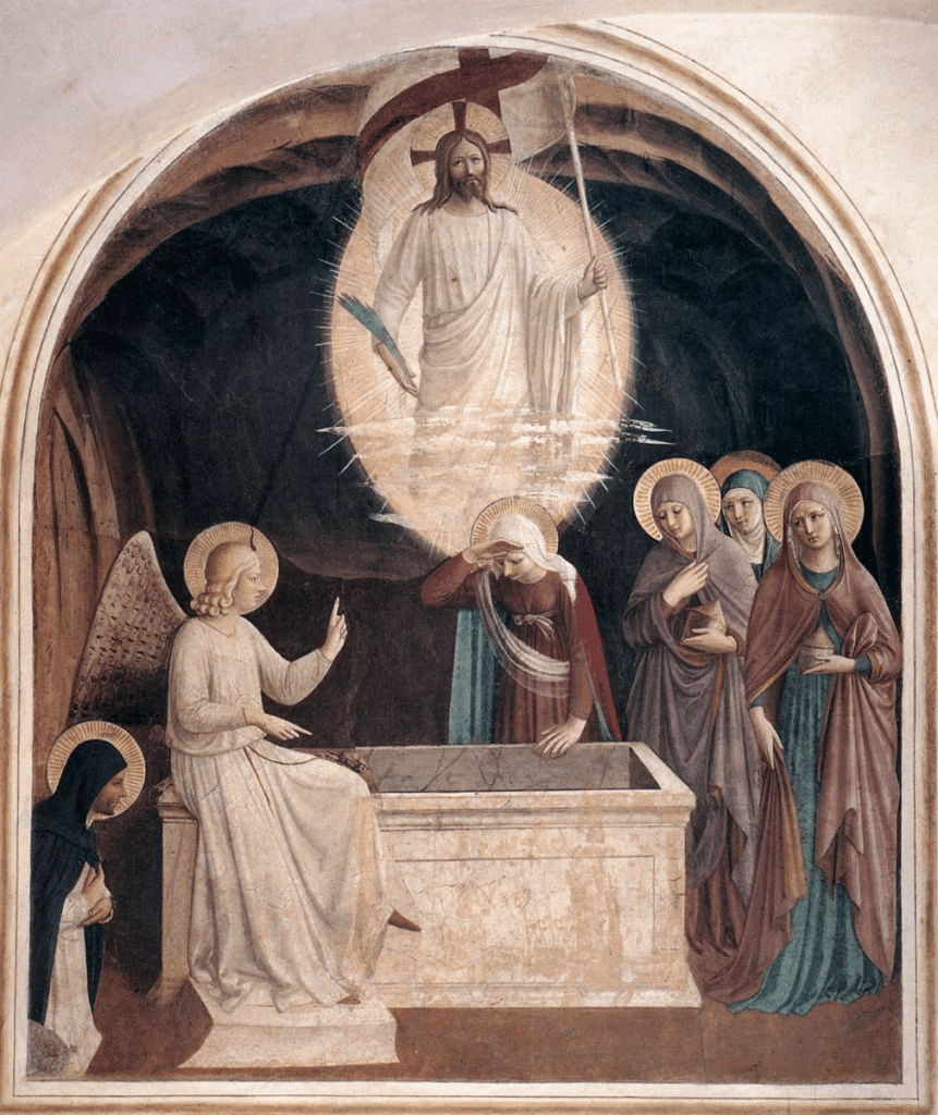Giovanni Da Fiesole Detto Beato Angelico (1395-1400/ 1455), “Pie donne al sepolcro”,
Museo di S. Marco, Firenze.