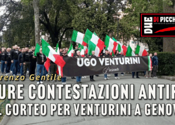 Dure contestazioni antifa al corteo per Venturini a Genova