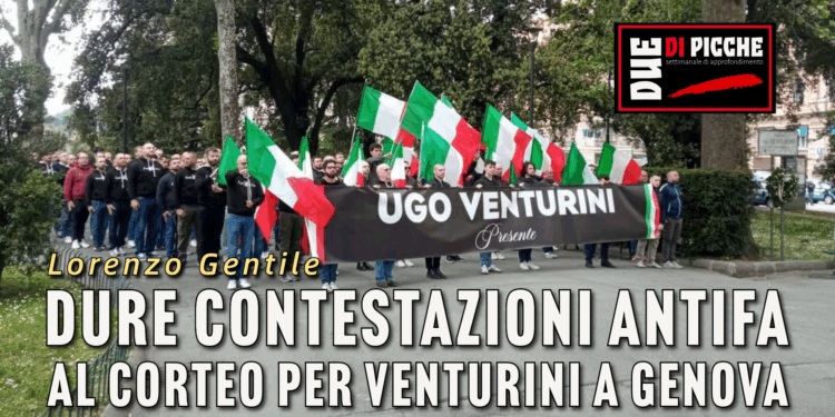 Dure contestazioni antifa al corteo per Venturini a Genova