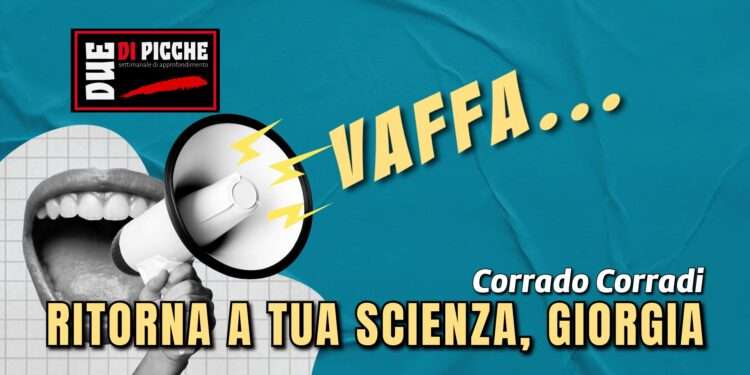 RITORNA A TUA SCIENZA, GIORGIA