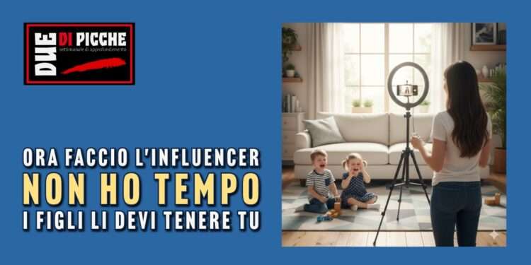 «Ora faccio l'influencer, non ho tempo. I figli li devi tenere tu»
