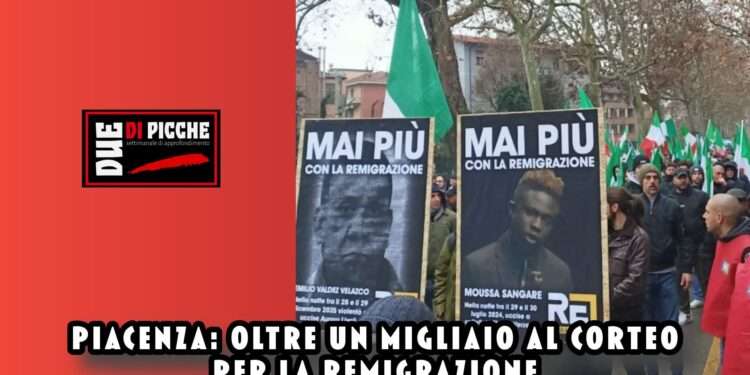 Corteo per la remigrazione a Piacenza.