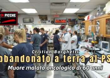 abbandonato a terra al PS