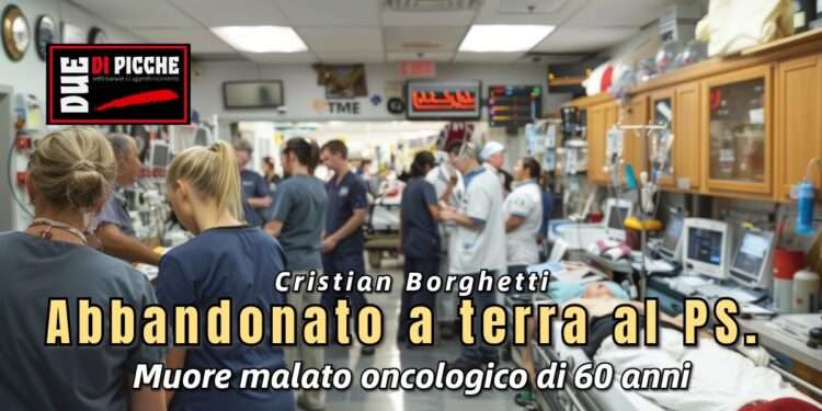 abbandonato a terra al PS