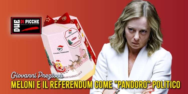 Meloni e il Referendum come "pandoro" politico