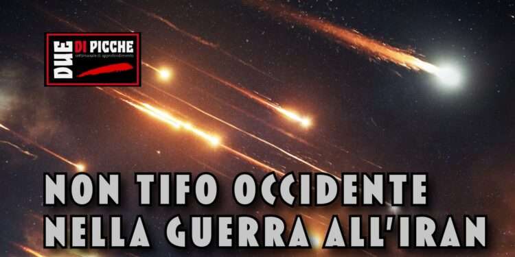 Non tifo occidente nella guerra all'Iran