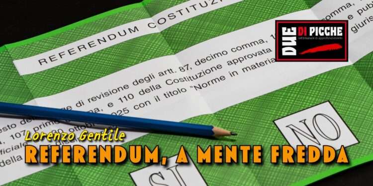 Referendum, a mente fredda
