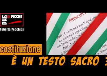 La costituzione è un testo sacro ?
