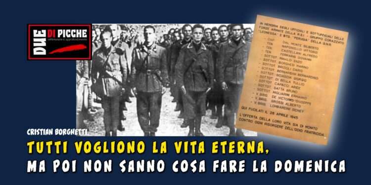 Tutti vogliono la vita eterna, ma poi non sanno cosa fare la domenica