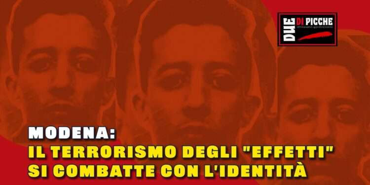 Modena: Il terrorismo degli "effetti" si combatte con l'identità