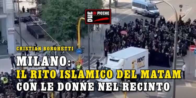 Milano: il rito islamico del Matam con le donne nel recinto
