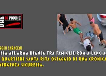 Rissa all'arma bianca tra famiglie rom a Lanciano: il quartiere Santa Rita ostaggio di una cronica emergenza sicurezza.