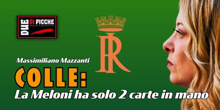 La Meloni ha solo 2 carte