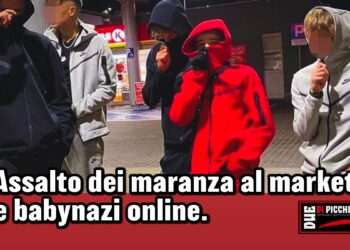 Assalto dei maranza al market e babynazi online. 