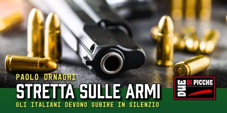 Stretta sulle armi: gli italiani devono subire in silenzio